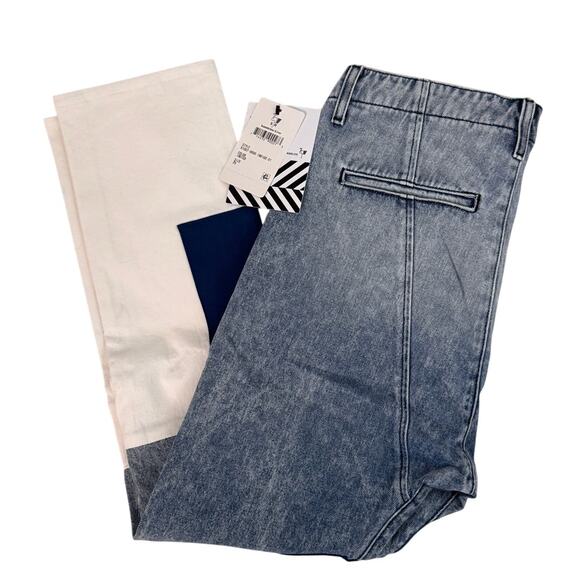 NEW Sandrine Rose X Free People Women's High Waist Patch Jeans Size 25 - Picture 4 of 8